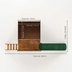 Waltons 5' X 5' Children's Tulip Playhouse With Tower & Slide -NAOMI Plant Shop SI 002 001 0007 Tulip Playhouse Tower Slide Floor Plan