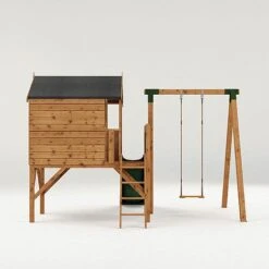 Waltons 5' X 5' Children's Tulip Playhouse With Tower & Activity Set -NAOMI Plant Shop SI 002 001 0008 Tulip Playhouse Tower and Slide Activity Side Studio 300dpi