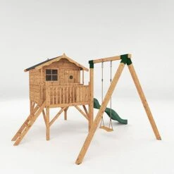 Waltons 5' X 5' Children's Tulip Playhouse With Tower & Activity Set -NAOMI Plant Shop SI 002 001 0008 Tulip Playhouse Tower and Slide Activity Studio
