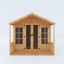 Waltons 10' X 8' Apex Summerhouse With Veranda -NAOMI Plant Shop SI 003 001 0006 10x8 Wessex Summerhouse Front