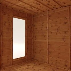 Waltons 8 X 8 Wooden Shiplap Tongue And Groove Premier Corner Summerhouse Garden Room -NAOMI Plant Shop SI 003 001 0038 8x8 Premium Corner Summerhouse Studio Detail002