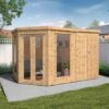 Waltons 11' X 7' Corner Summerhouse With Side Shed