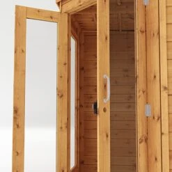 Waltons 11' X 7' Corner Summerhouse With Side Shed -NAOMI Plant Shop SI 003 001 0064 11x7 Corner Summerhouse with Side Shed Studio Detail005