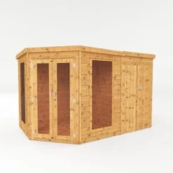 Waltons 11' X 7' Corner Summerhouse With Side Shed -NAOMI Plant Shop SI 003 001 0064 11x7 Corner Summerhouse with Side Shed Studio Main