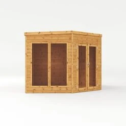 Waltons 13' X 9' Corner Summerhouse With Side Shed -NAOMI Plant Shop SI 003 001 0079 13x9 Corner Summerhouse with Side Shed Studio Left