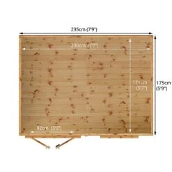 Waltons 8' X 6' Pent Summerhouse -NAOMI Plant Shop SI 003 001 0080 8x6 Pent Summerhouse Floor Plan 01