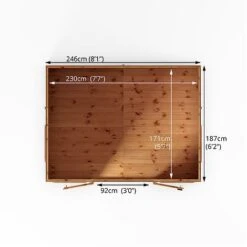 Waltons 8' X 6' Hip Roof Summerhouse -NAOMI Plant Shop SI 003 001 0082 8x6 Clover Summerhouse Floor20Plan