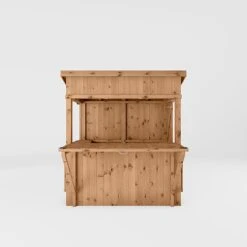Waltons 9' X 4' Premium Pressure Treated Garden Bar - 2 Styles Available -NAOMI Plant Shop SI 003 001 0094 Pressure Treated Pent 4x6 Bar with Shutter Pack Front1