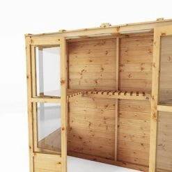 Waltons 6 X 3 Traditional Wooden Tall Wall Victorian Mini Greenhouse Potting Shed -NAOMI Plant Shop SI 004 001 0023 6x3 Traditional Tall Wall Greenhouse Detail001