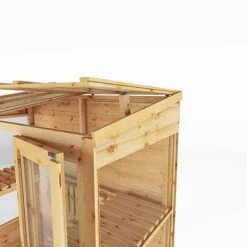 Waltons 6 X 3 Traditional Wooden Tall Wall Victorian Mini Greenhouse Potting Shed -NAOMI Plant Shop SI 004 001 0023 6x3 Traditional Tall Wall Greenhouse Detail003