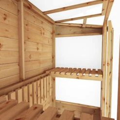 Waltons 6 X 3 Traditional Wooden Tall Wall Victorian Mini Greenhouse Potting Shed -NAOMI Plant Shop SI 004 001 0023 6x3 Traditional Tall Wall Greenhouse Detail004