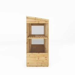 Waltons 6 X 3 Traditional Wooden Tall Wall Victorian Mini Greenhouse Potting Shed -NAOMI Plant Shop SI 004 001 0023 6x3 Traditional Tall Wall Greenhouse Left