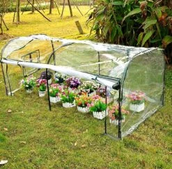 Idooka Polytunnel And Pop Up Greenhouse Cold Frame - Hoops Grow Tunnel -NAOMI Plant Shop Top20Angle20Real