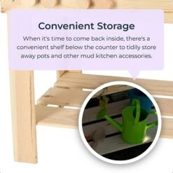 Idooka Wooden Mud Kitchen Outdoor Toy Age 4+ Role Play Playhouse Patio Garden -NAOMI Plant Shop mud3